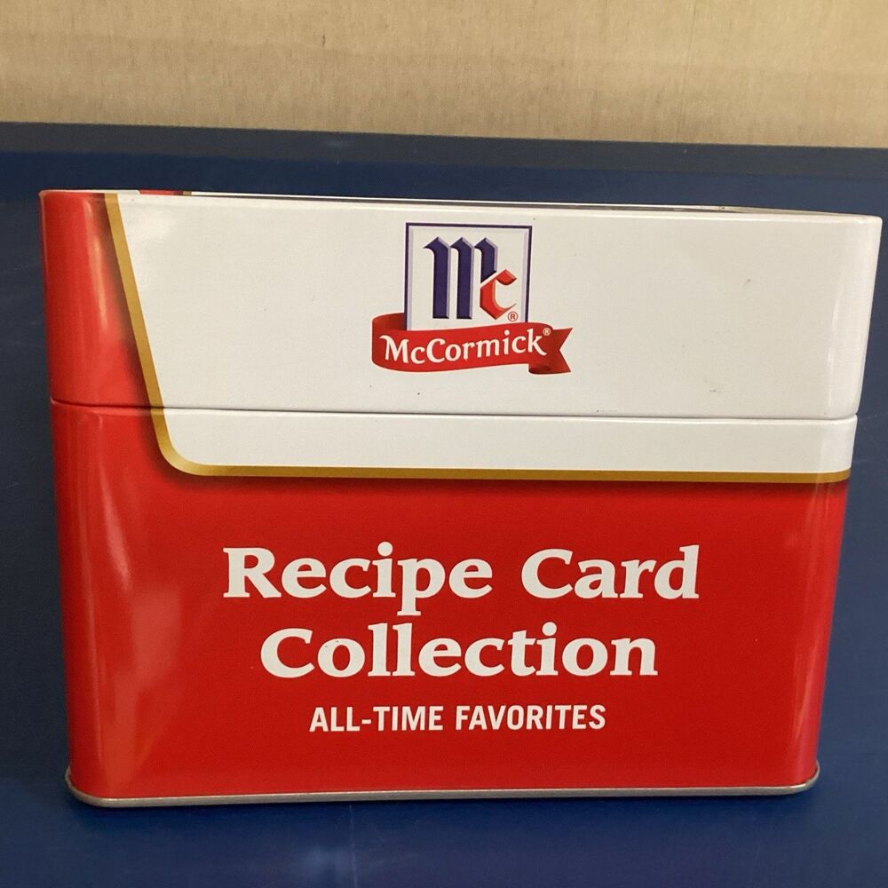 McCormick recipe card collection metal box all time favorites cards/dividers